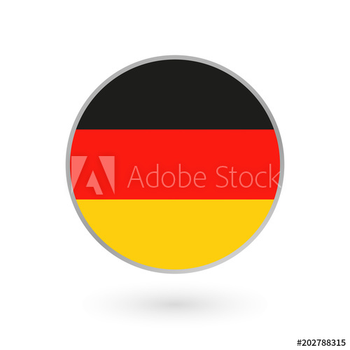 500x500 Germany Flag Icon Isolated On White Background German Round Badge