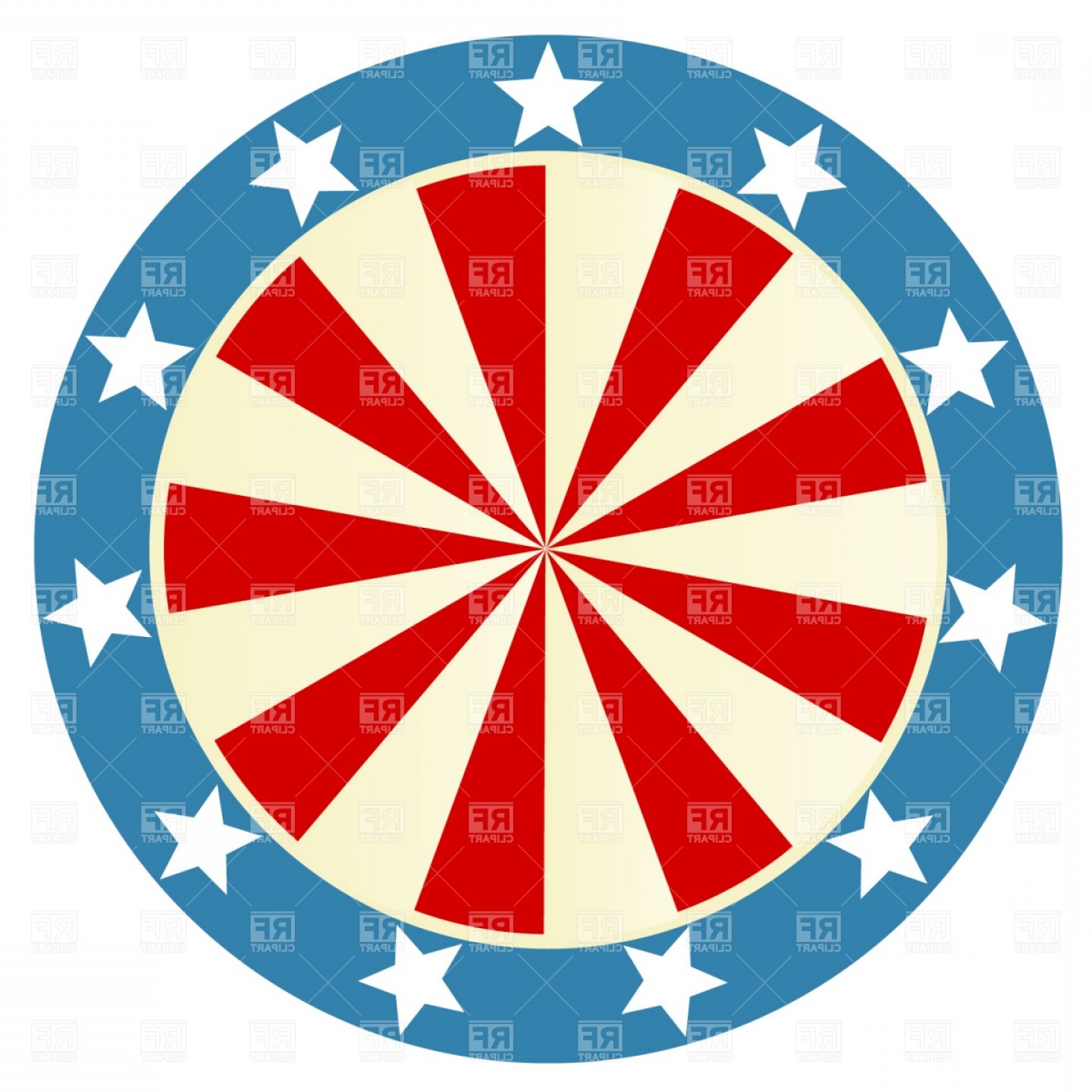 1440x1440 Patriotic Round Badge Vector Clipart Handandbeak