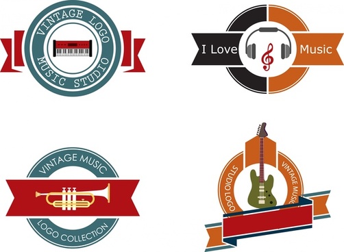 502x368 Round Ribbon Logo Free Vector Download