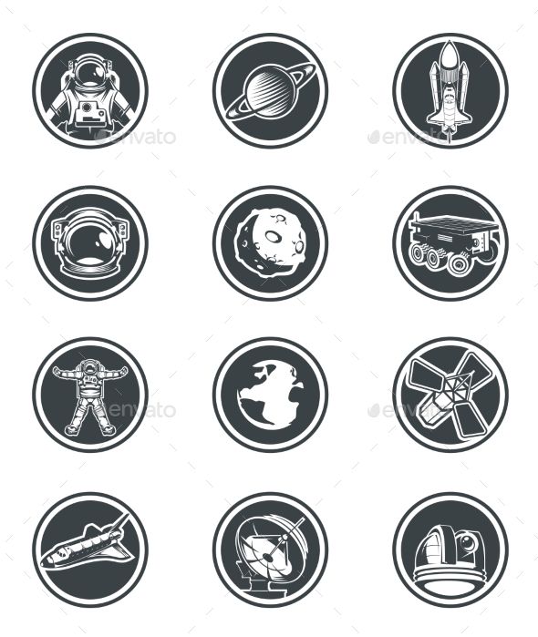 590x699 Set Of Vector Round Badges Space Template Badges
