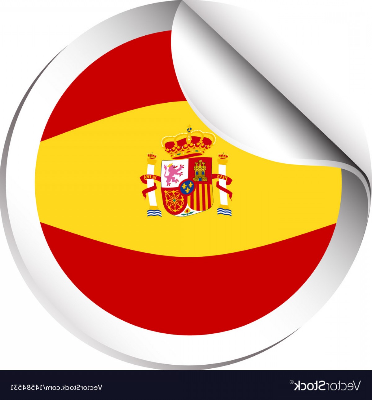 1200x1290 Spain Flag On Round Badge Vector Sarahgardan