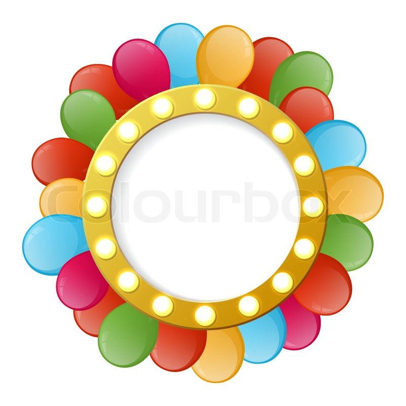 800x800 Holiday Round Banner With Color Stock Vector Colourbox