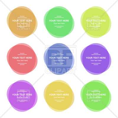 400x400 Set Of Colorful Round Banners Abstract Shapes For Design Vector