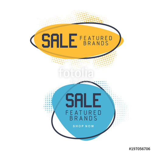 500x500 Trendy Modern Sale Vector Round Banner Halftone Interface Banner
