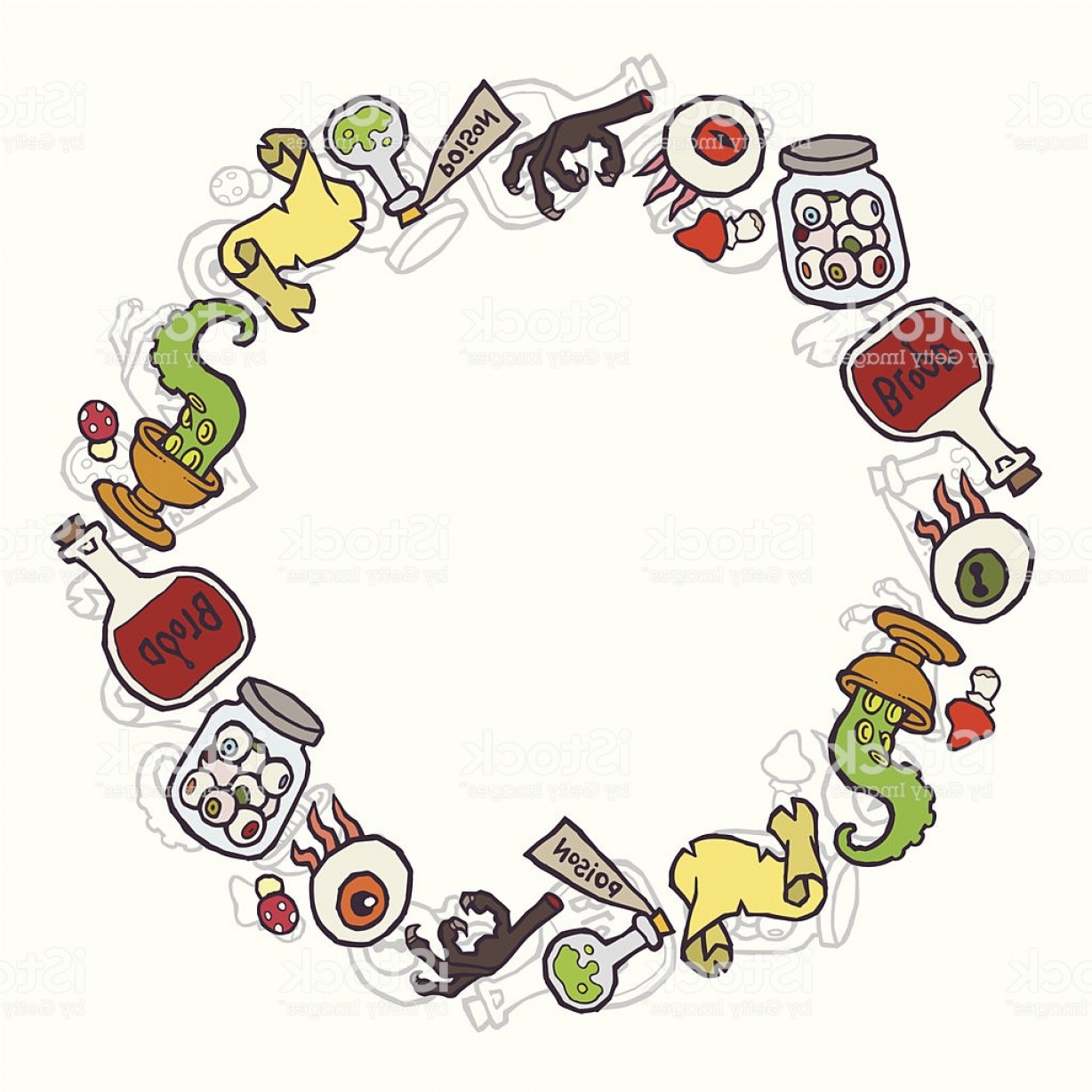 1228x1228 Halloween Vector Round Border Gm Catchsplace