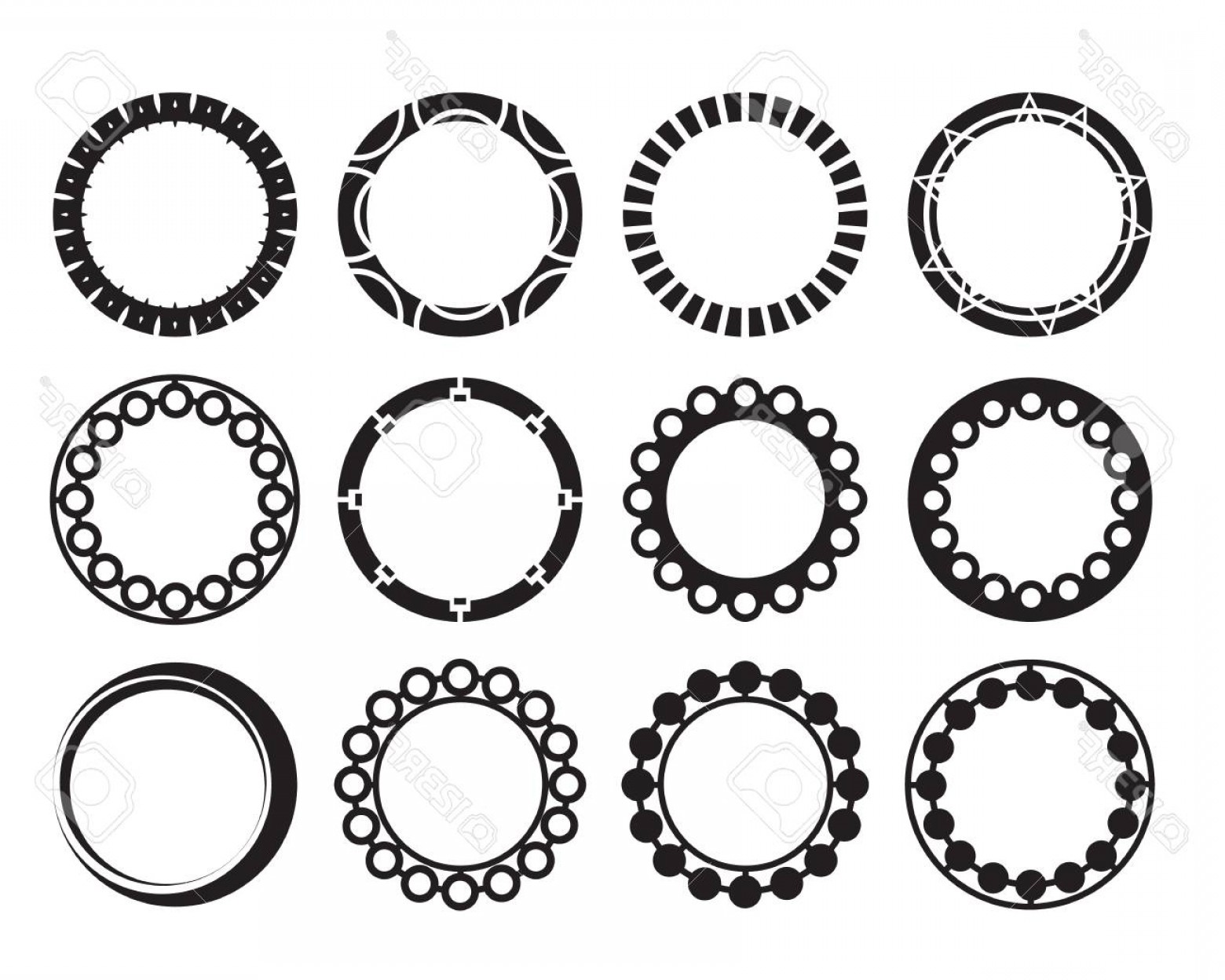 1560x1248 Photostock Vector Set Of Round Border Design For Japan Style