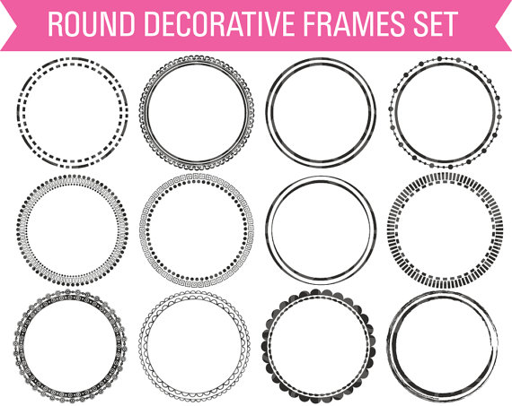 570x453 Round Digital Frames, Circle Digital Frame, Frame Clipart, Circle