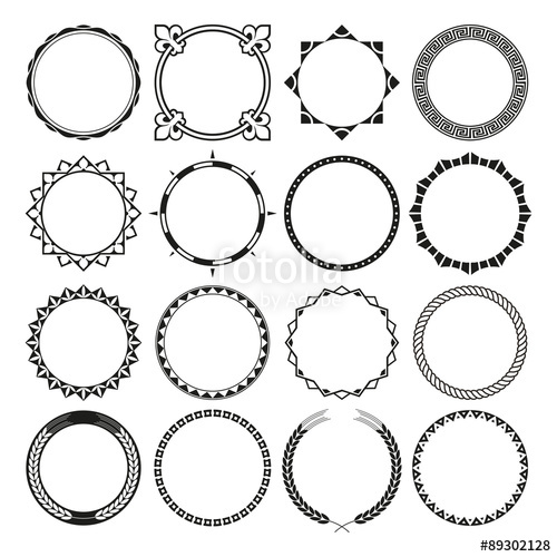 500x500 Collection Of Round Decorative Border Frames With Clear Background