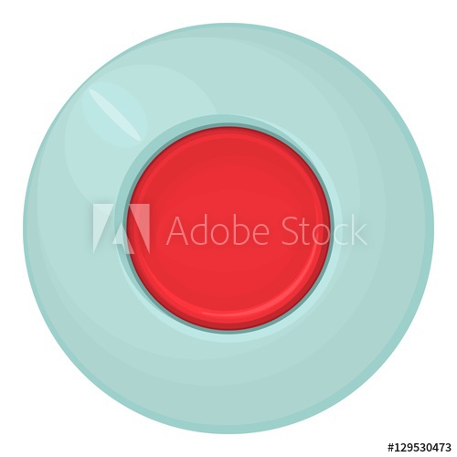 500x500 Red Round Button Icon Cartoon Illustration Of Red Round Button