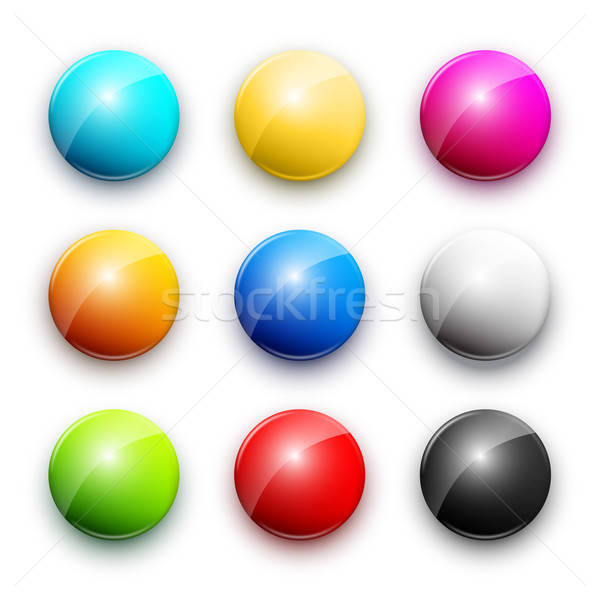 600x600 Round Button Vector Illustration Alexander Atkishkin