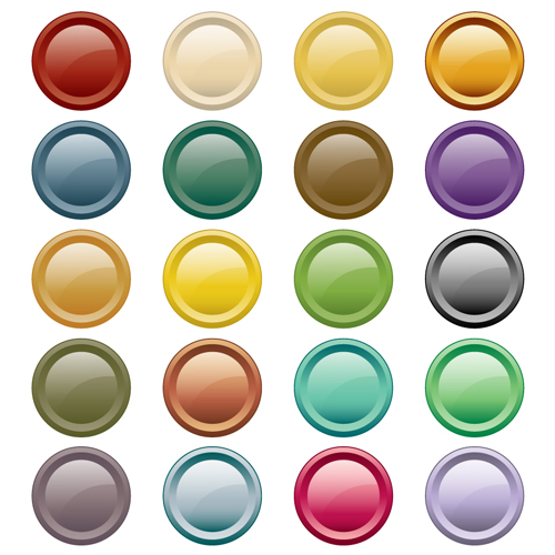 500x500 Round Glass Button Web Design Vector Free Download