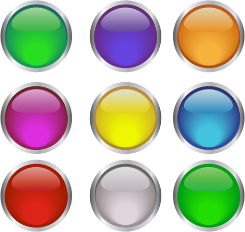 480x454 Round Glass Button Web Design Vector Free Vector In Encapsulated