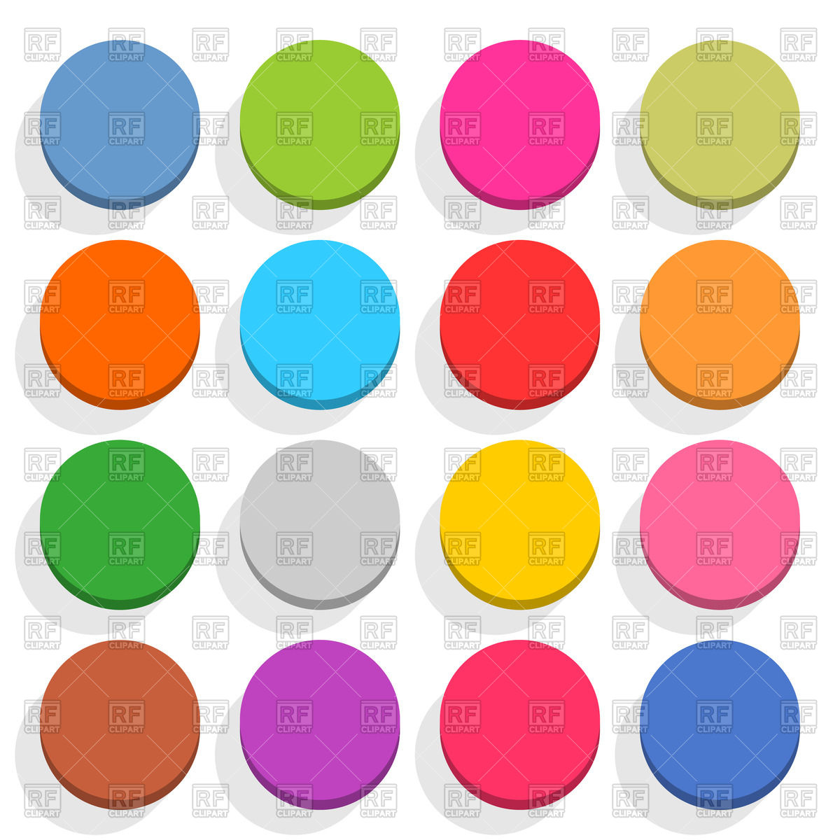 1200x1200 Blank Round Buttons Vector Image Of Design Elements Feelisgood