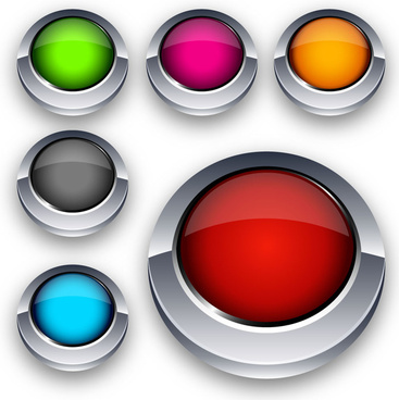 367x368 Color Round Buttons Free Vector Download