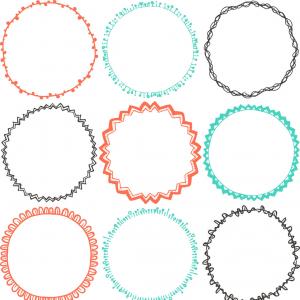 300x300 Set Of Decorative Circle Border Frames Vector Newwaysys