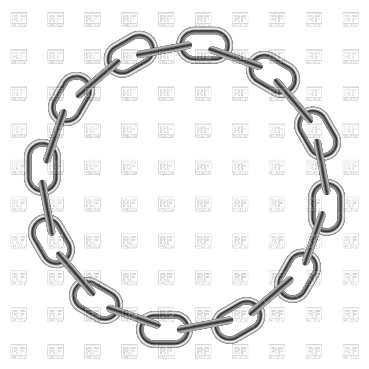 1200x1200 Chain Round Frame Vector Image Of Borders And Frames