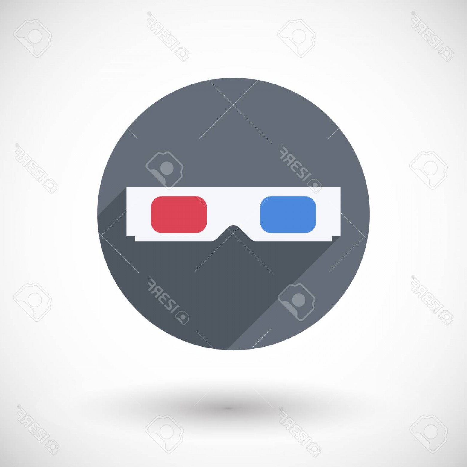 1560x1560 Photostock Vector Paper D Glasses Vector Flat Icon With Round