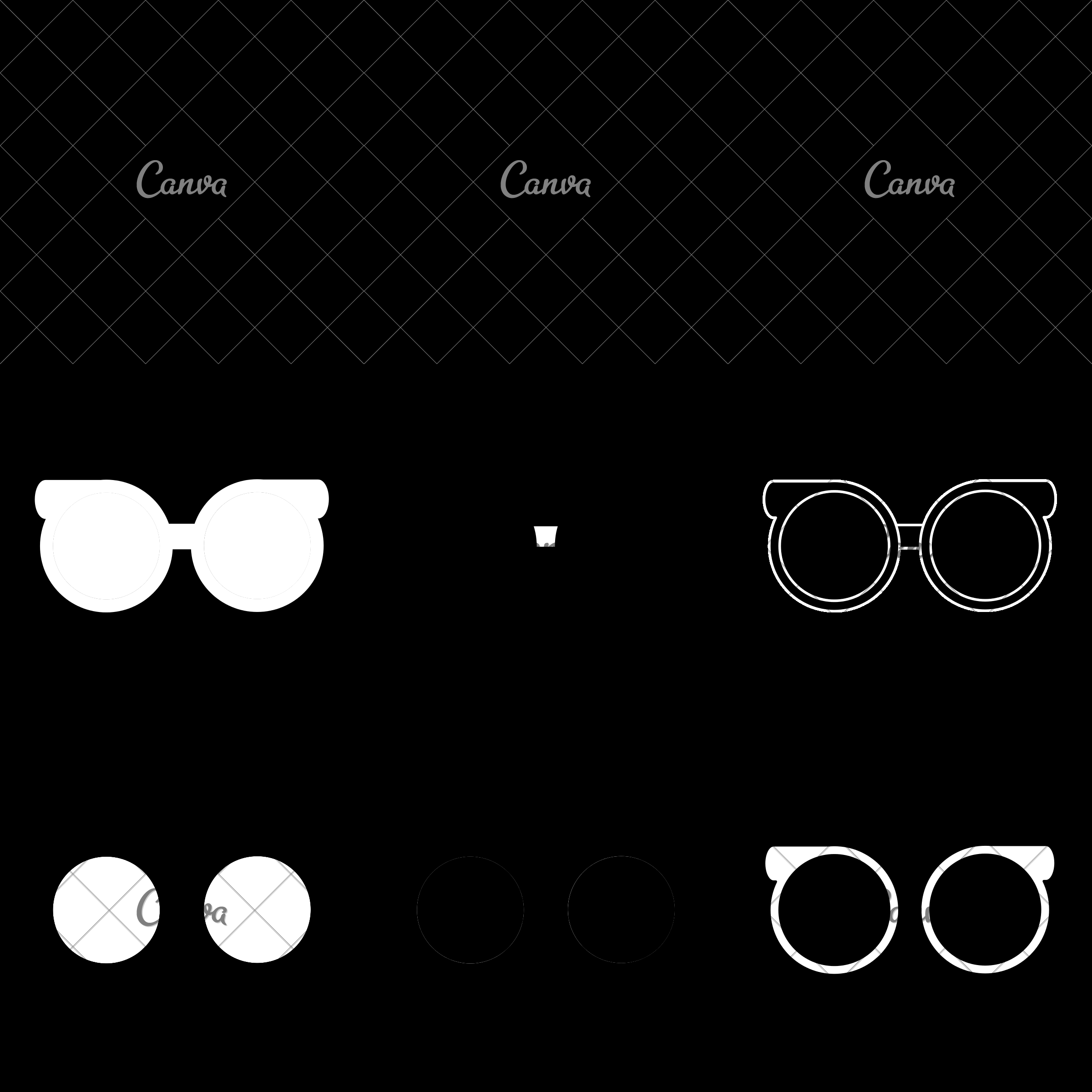 2400x2400 Round Glasses Vector