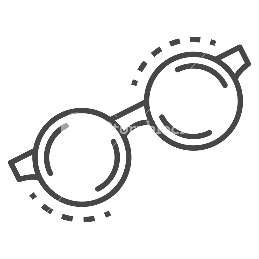 1000x1000 Round Glasses Icon Outline Round Glasses Vector Icon For Web