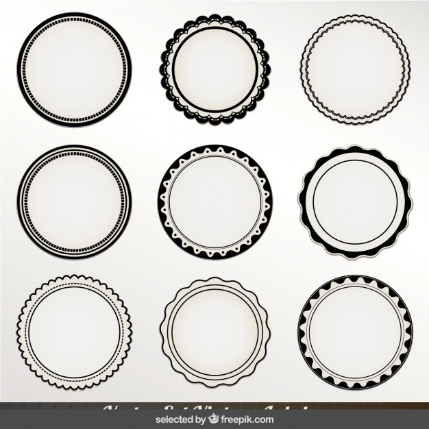 Monochrome Circular Labels Vector Free Download 626x626 Monochrome Circular Labels Vector Free Download