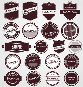 Round Label Free Vector Download 350x368 Round Label Free Vector Download