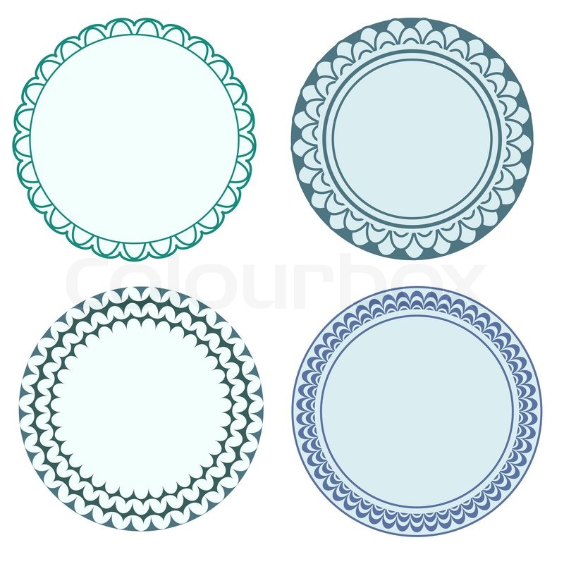 Round Labels With Ornamental Borders Stock Vector Colourbox 800x800 Round Labels With Ornamental Borders Stock Vector Colourbox
