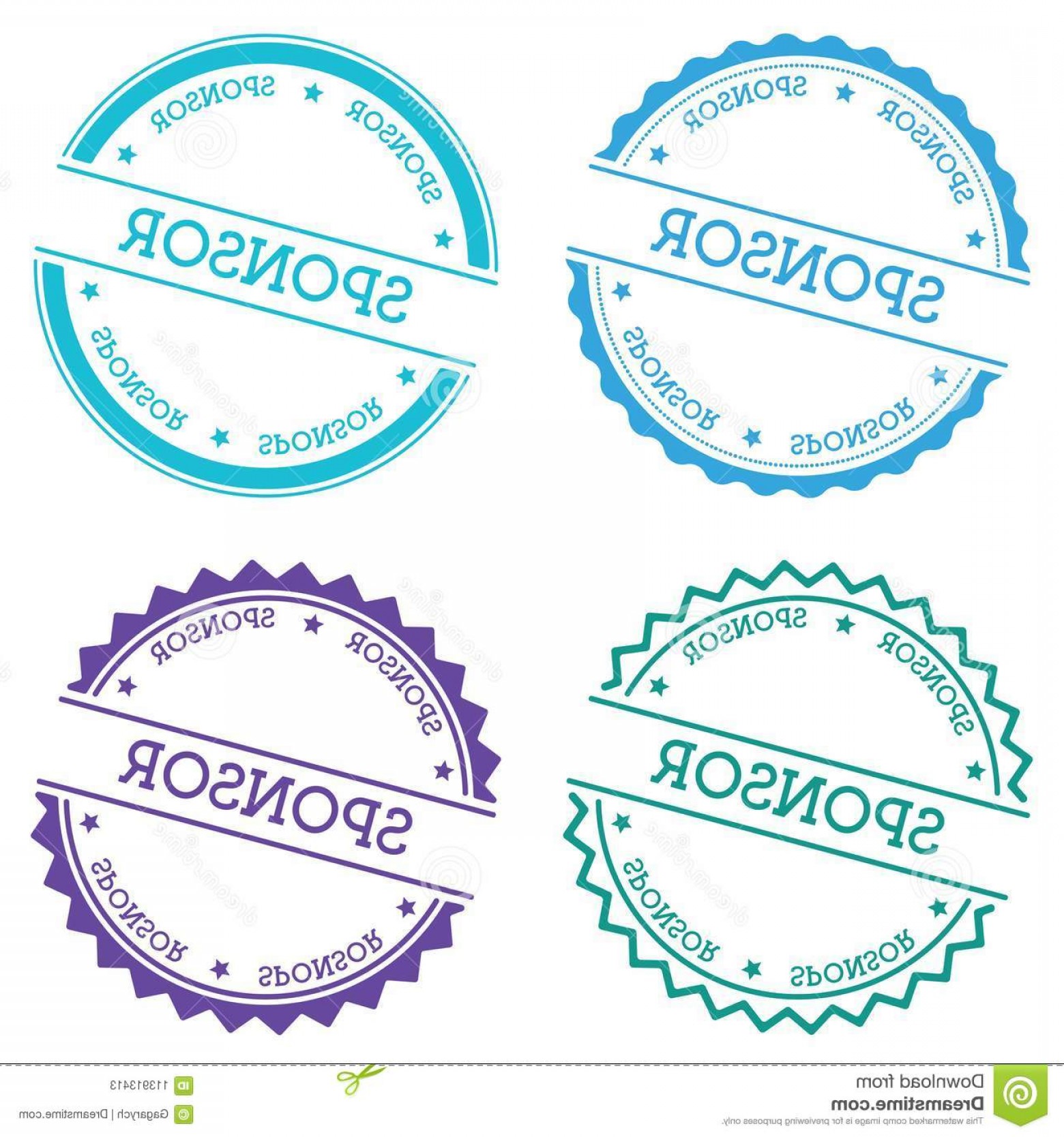 Sponsor Badge Isolated White Background Flat Style Round Label 1560x1668 Sponsor Badge Isolated White Background Flat Style Round Label