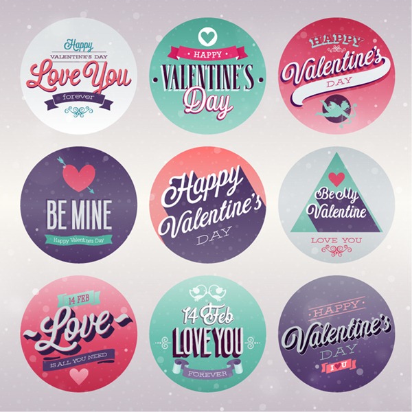 Valentine's Day Round Label Vector Graphics My Free Photoshop World 600x600 Valentine's Day Round Label Vector Graphics My Free Photoshop World