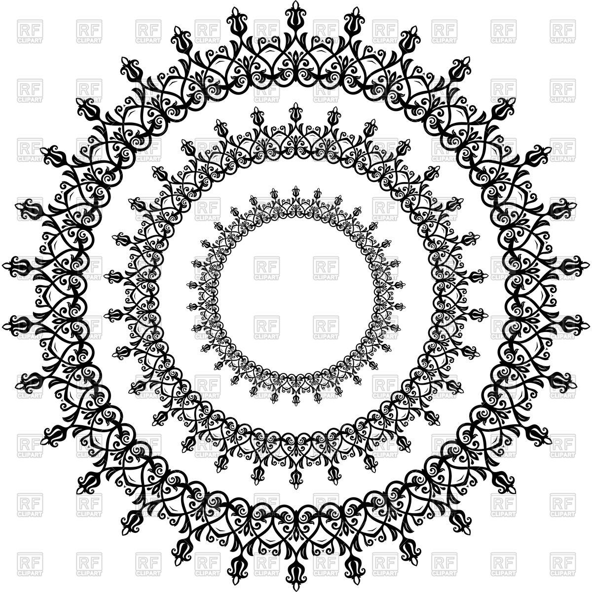 1200x1200 Floral Round Lace Vector Image Of Backgrounds, Textures, Abstract