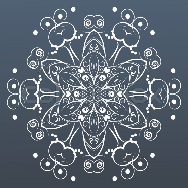 800x800 Ornamental Round Lace Vector Stock Vector Colourbox