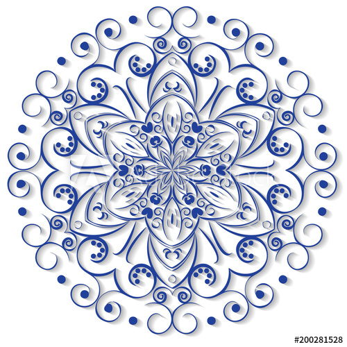 500x500 Ornamental Round Lace Vector Illustration