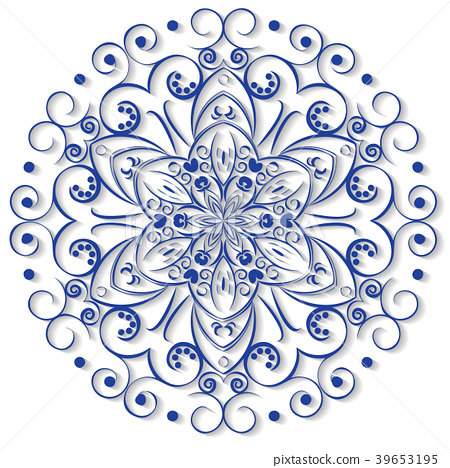 450x468 Ornamental Round Lace Vector Illustration