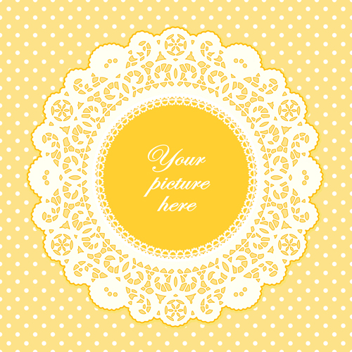 500x500 Round Lace Frames Vector Set Free Download