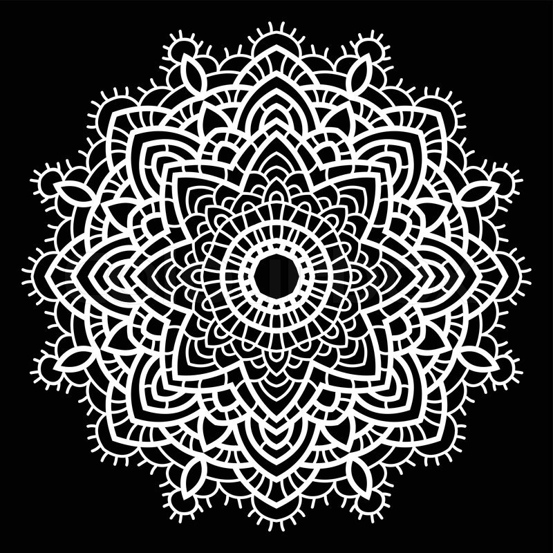 800x800 Round Lace Pattern Vector Illustration Stock Vector Colourbox