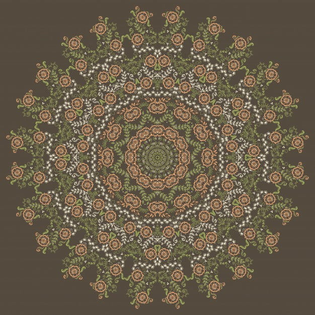 626x626 Vector Ornamental Round Lace With Damask And Arabesque Elements