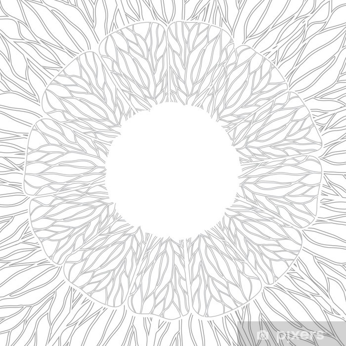 700x700 Circle Ornament, Ornamental Round Lace Vector Illustration Wall