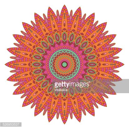 414x414 Round Ornament, Vector Pattern Premium Clipart