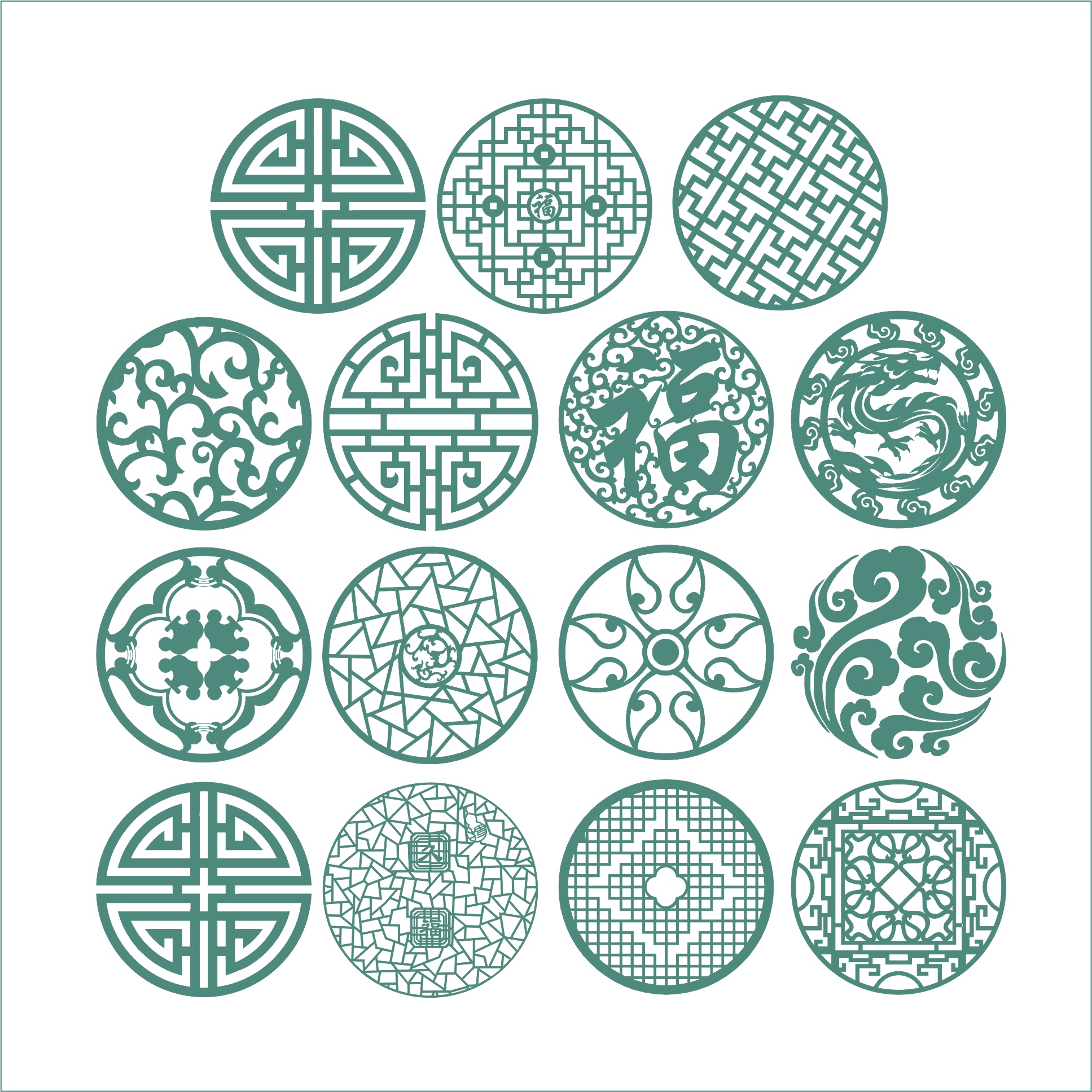 1935x1935 Round Ornaments Vectors Free Vector Coreldraw