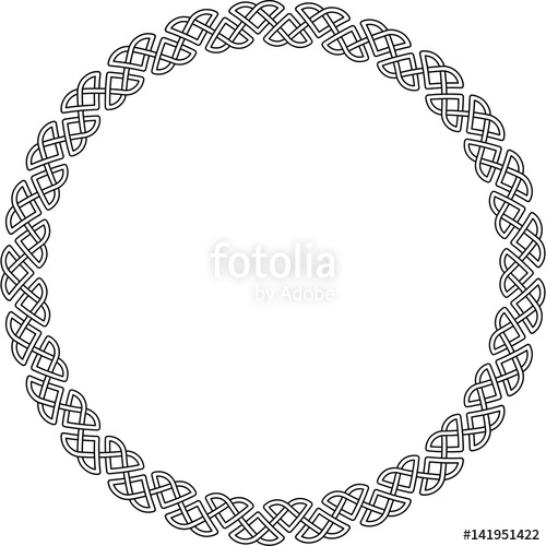 500x500 Round Frame Of Celtic Pattern Pattern For Scandinavian Or Celtic