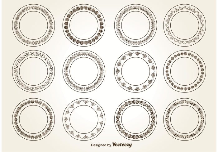 700x490 Vector Ornament Frame Circle