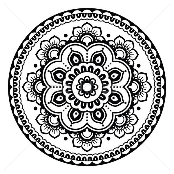 Indian, Mehndi Henna Floral Tattoo Round Pattern Vector 600x600 Indian, Mehndi Henna Floral Tattoo Round Pattern Vector
