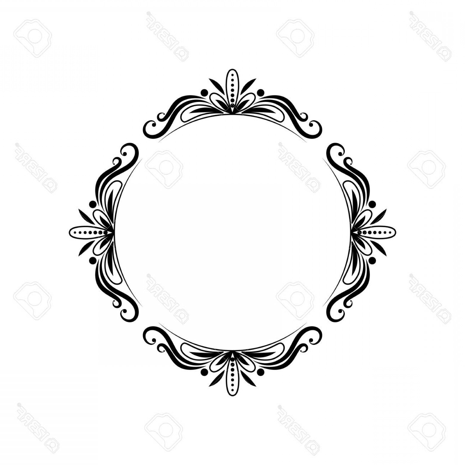 Photostock Vector Classic Black Round Vintage Pattern Vector Frame 1560x1560 Photostock Vector Classic Black Round Vintage Pattern Vector Frame