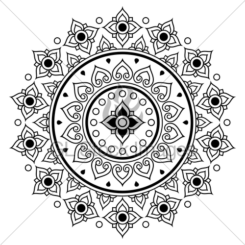 Thai Vector Mandala Design, Floral Round Pattern Inpired Gl 500x500 Thai Vector Mandala Design, Floral Round Pattern Inpired Gl