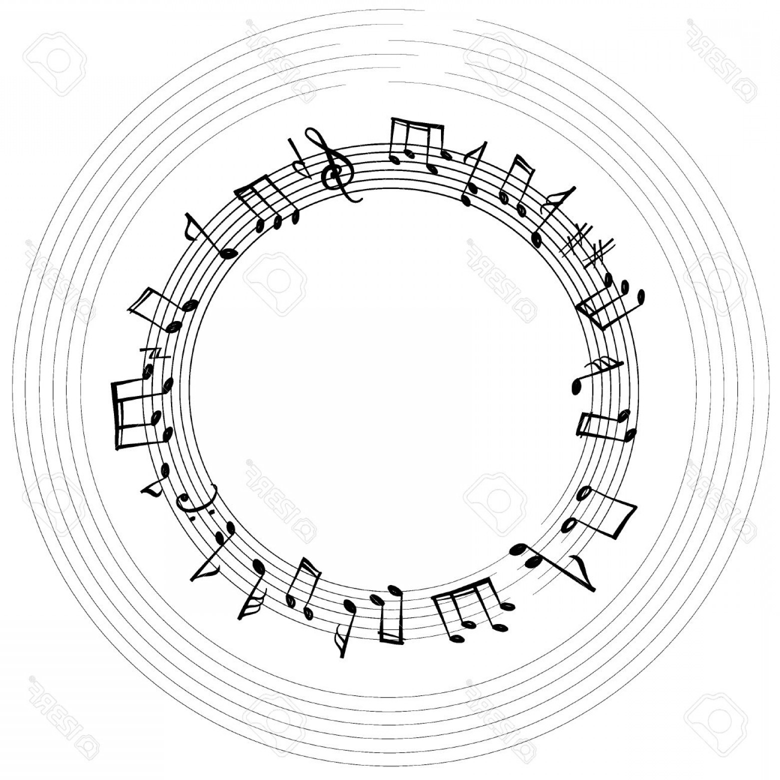 1560x1560 Photostock Vector Music Notes Border Musical Background Music