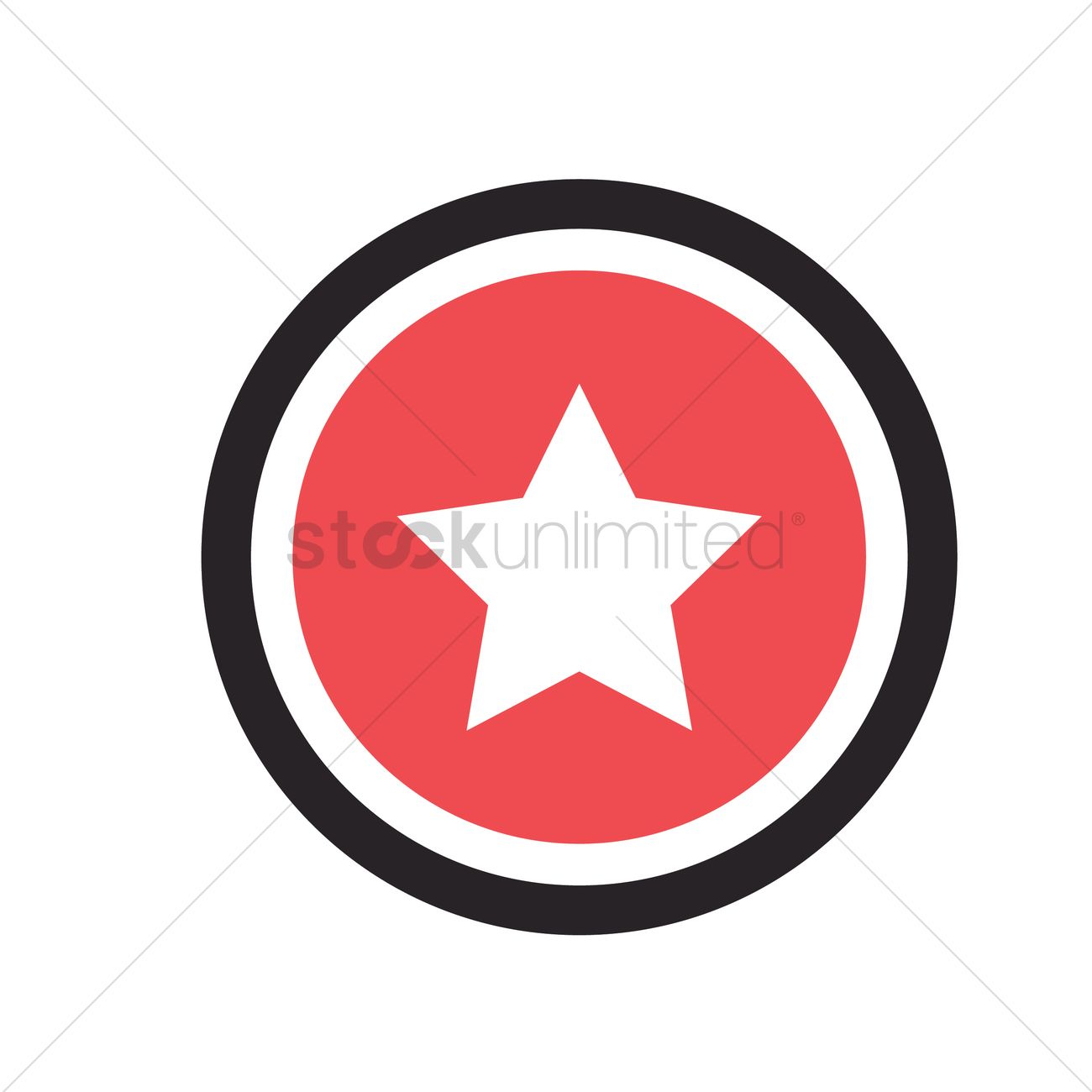 1300x1300 Star In A Round Shape Vector Image