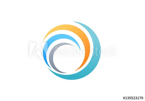 500x349 Sphere Global Swirl Elements Logo, Abstract Spiral Symbol, Twist