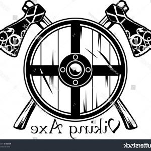300x300 Photostock Vector Round Shield Of The Viking Is Decorated
