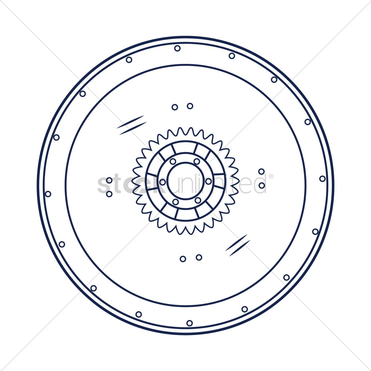 1300x1300 Round Shield Vector Image