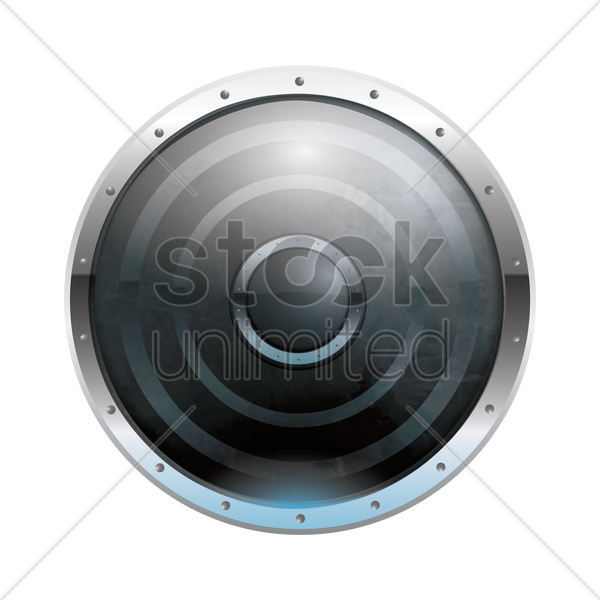 600x600 Round Shield Vector Image