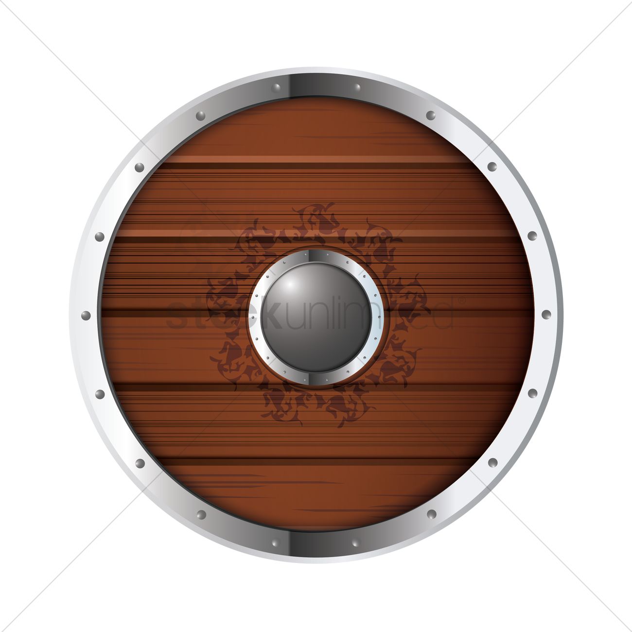1300x1300 Round Shield Vector Image